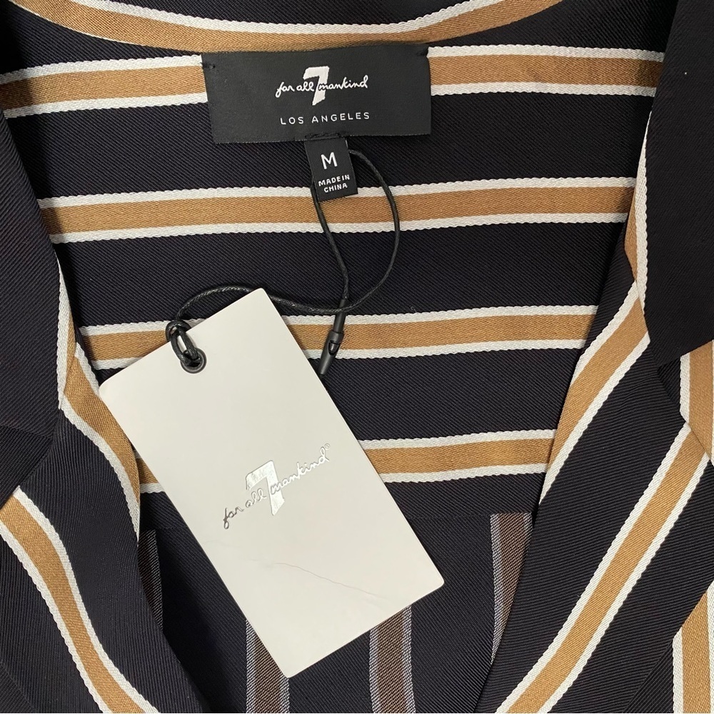 7 For All Mankind Striped Shirt Dress - Picture 10 of 16